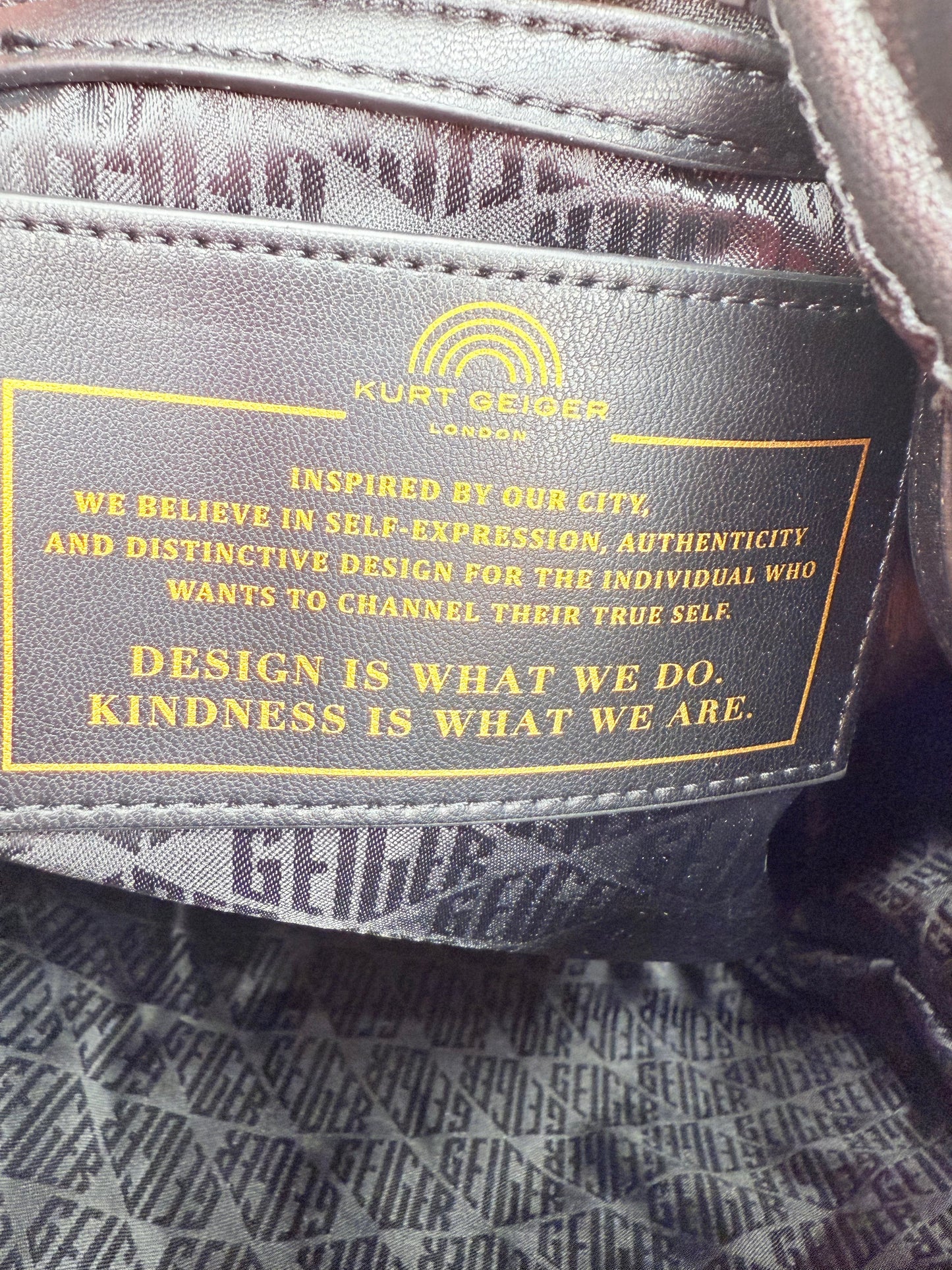 Handbag Designer By Kurt Geiger, Size: Medium