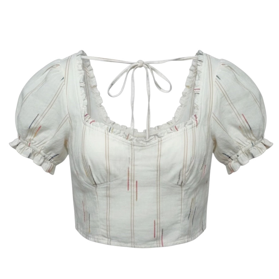 Seratonin Corset Top Cotton By Free People In Cream, Size: S