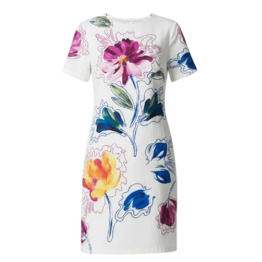 Honor Cotton Shift Dress By Maggy London In Floral Print, Size: 10