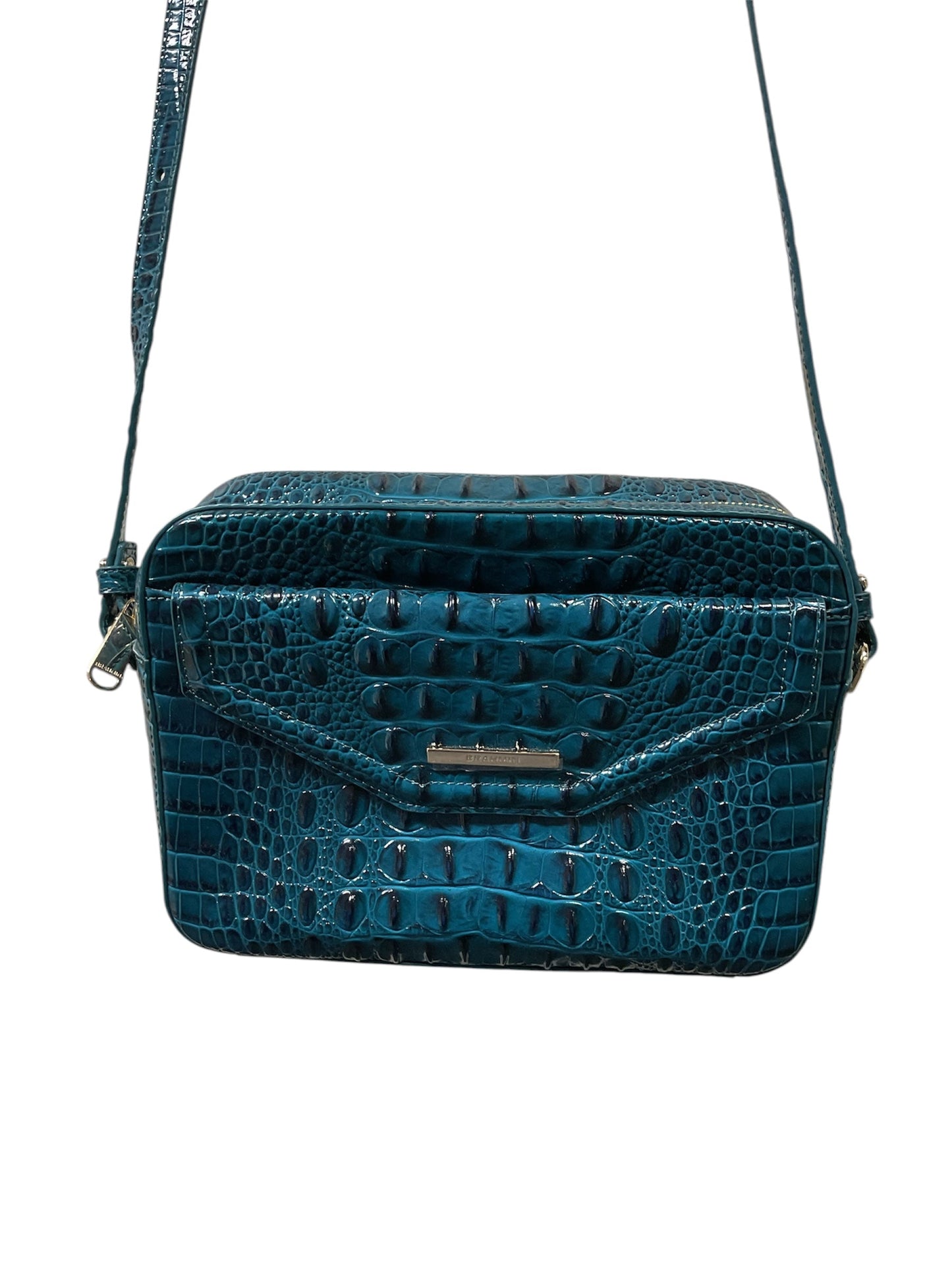 Handbag Designer By Brahmin In Teal, Size:Small