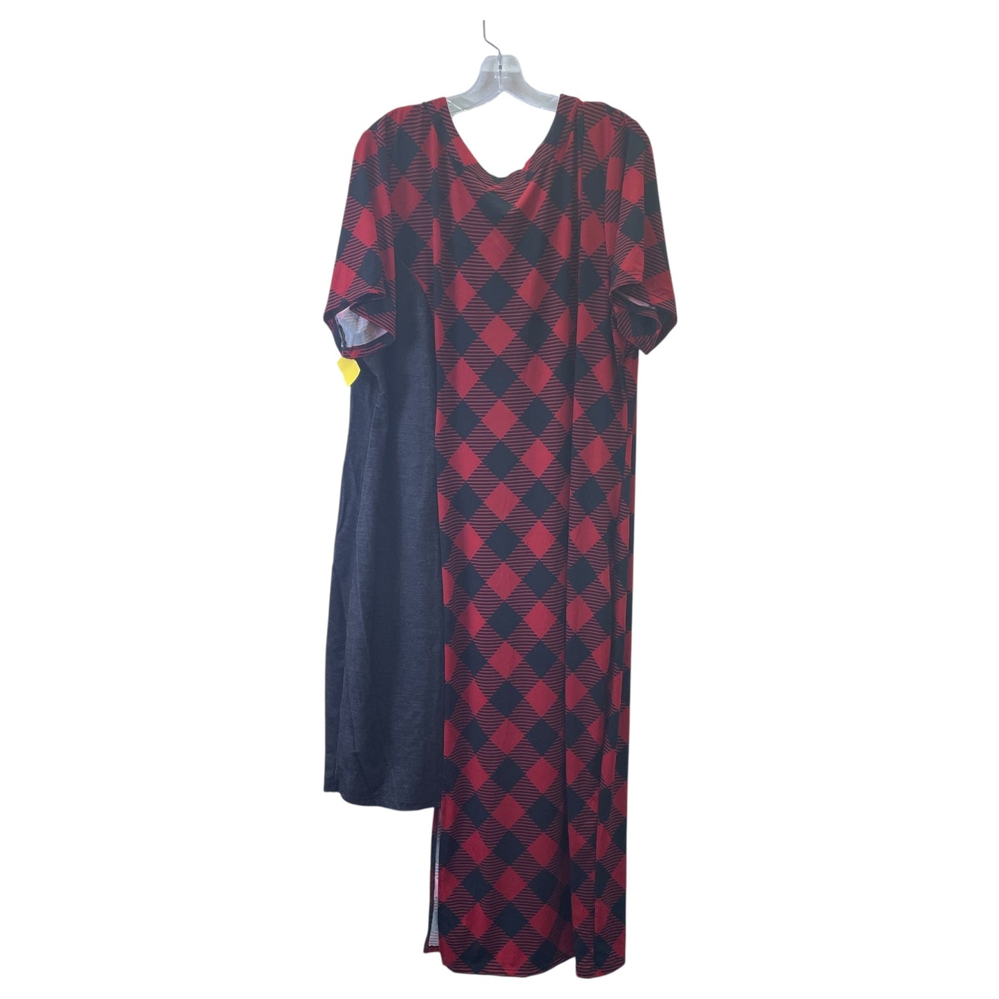 Dress Party Long By Ashley Stewart In Plaid Pattern, Size:26
