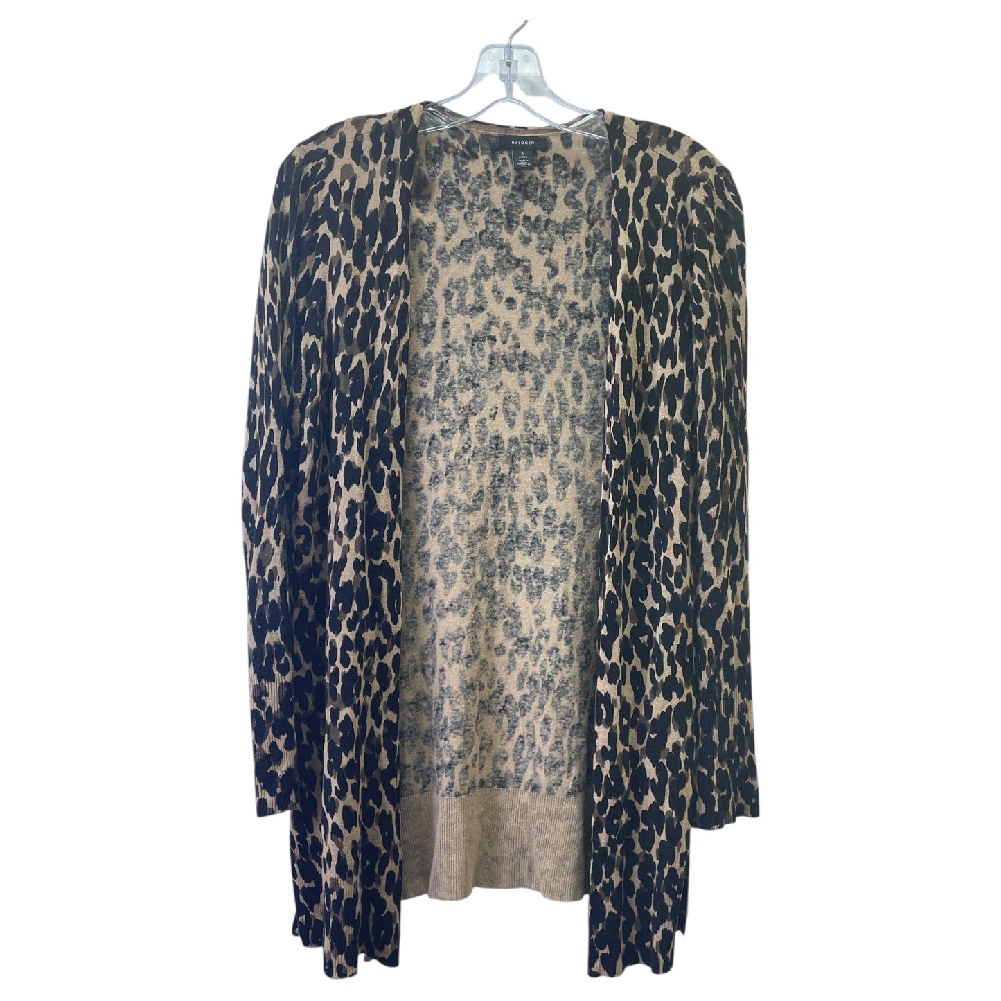 Cardigan By Halogen In Animal Print, Size:M
