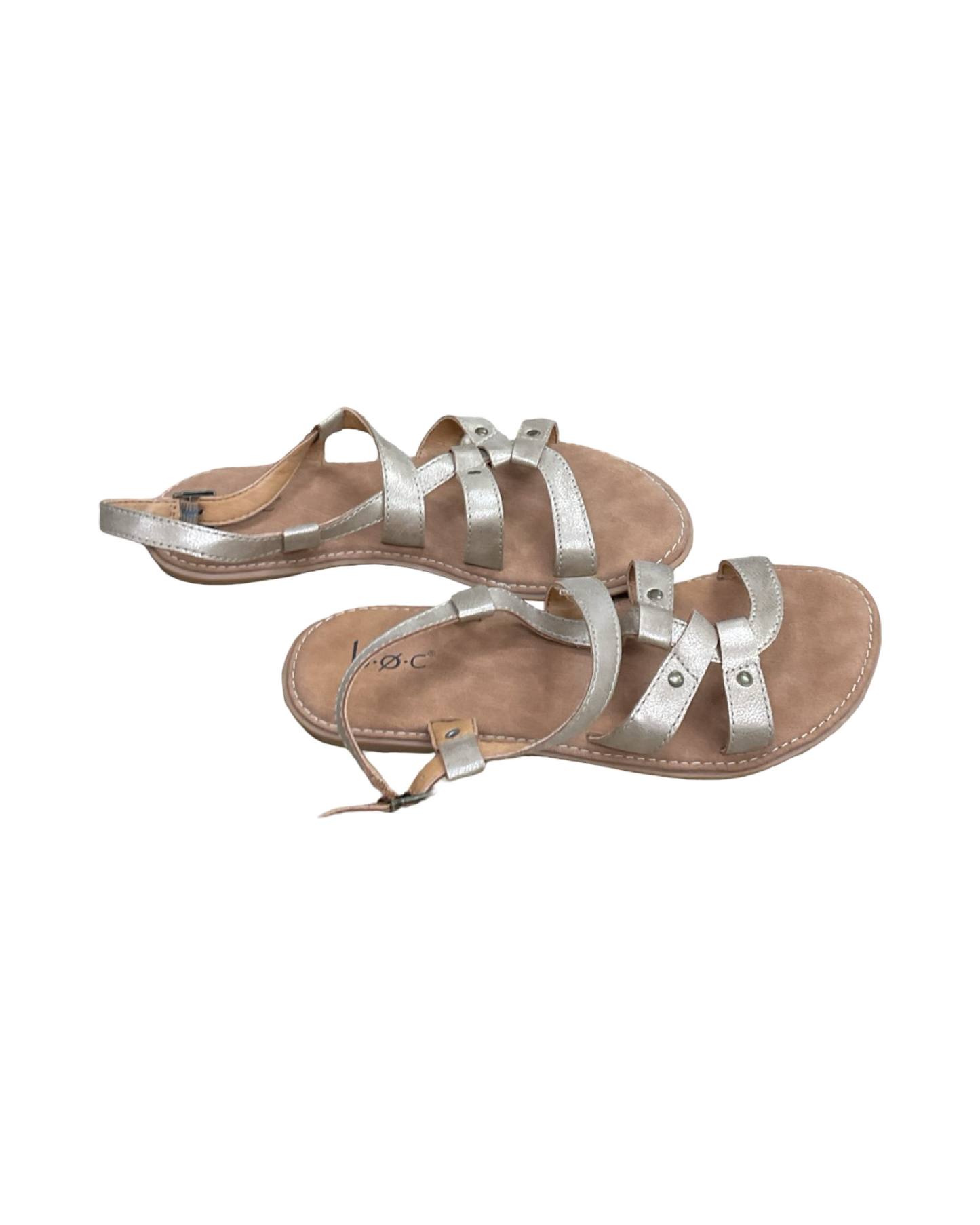 Sandals Flats By Boc In Gold, Size:7