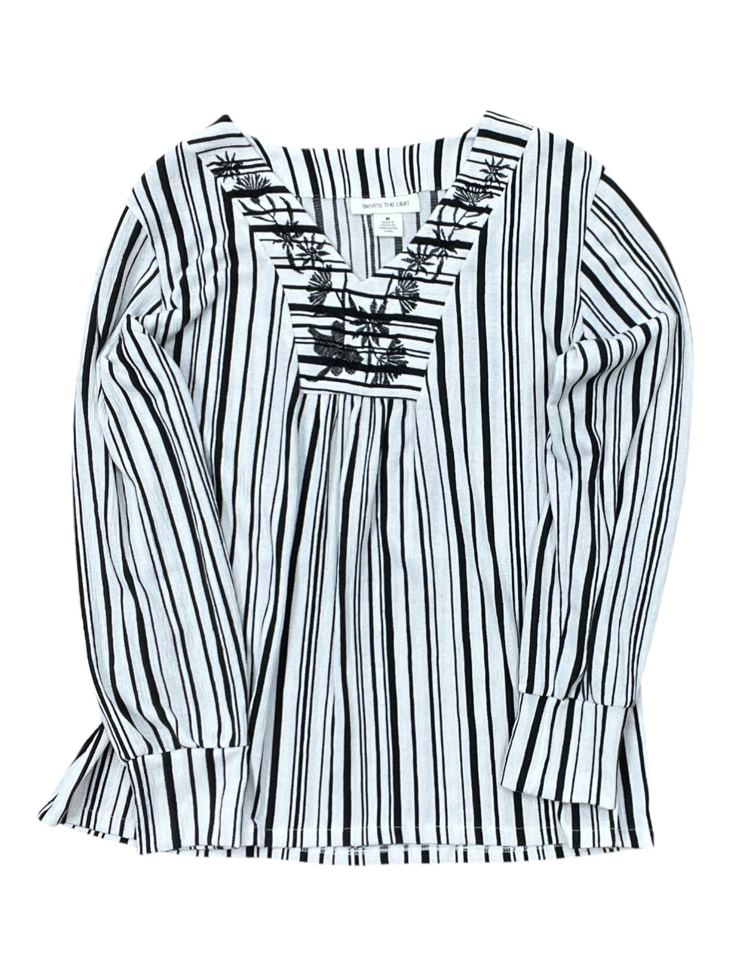 Top Ls By Skyes The Limit In Black & White, Size:M