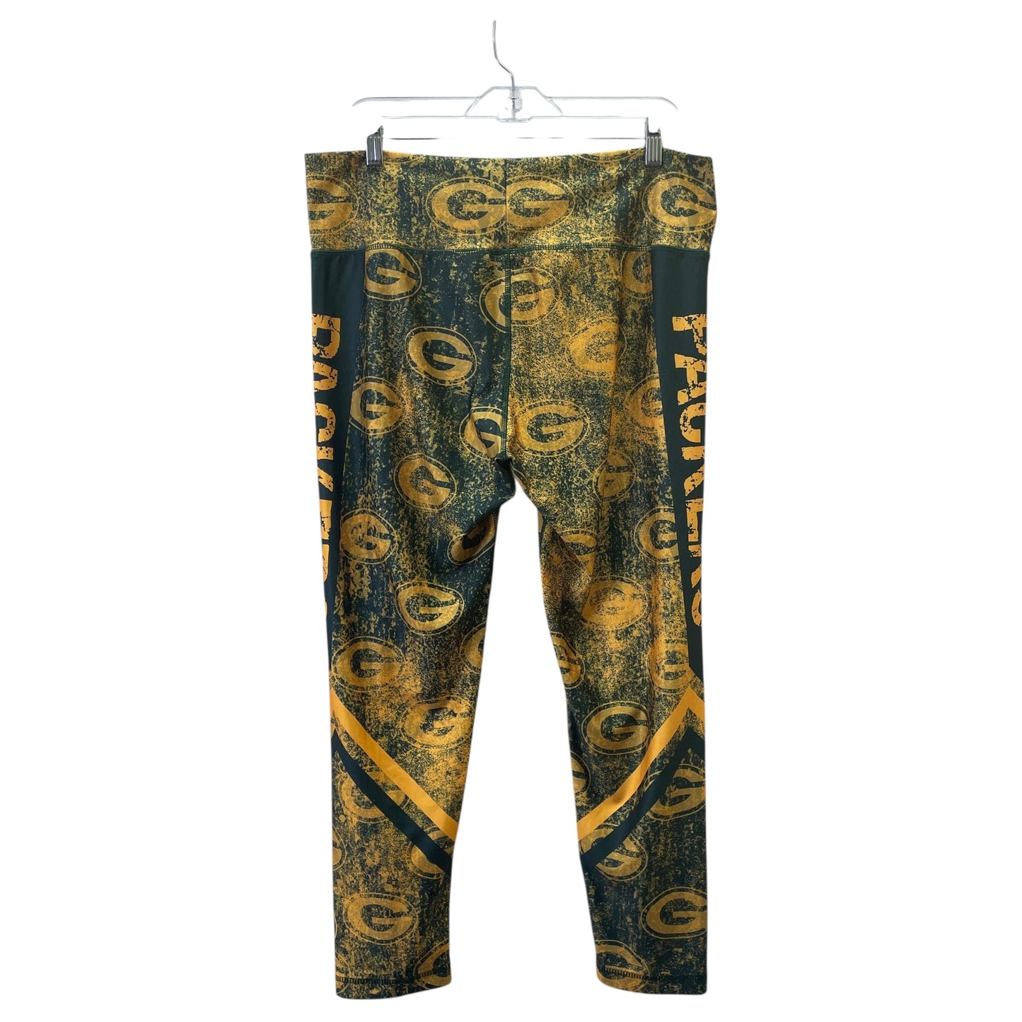 Athletic Leggings By Nfl In Yellow, Size:Xxl