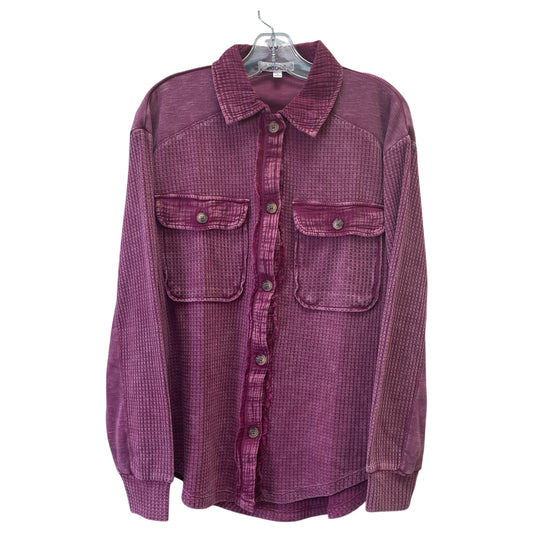 Top Ls Basic By Briggs In Purple, Size:S