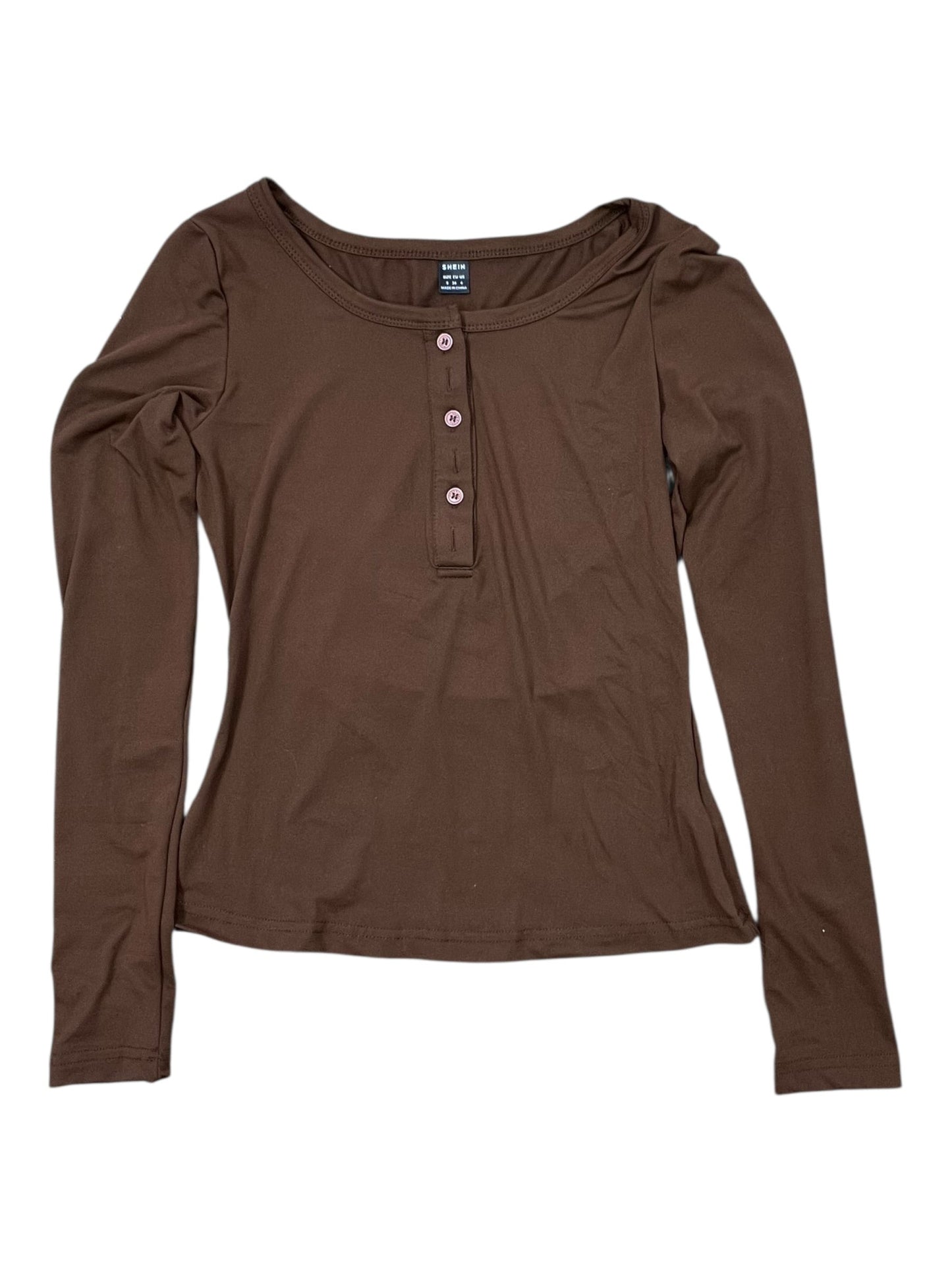 Top Ls By Shein In Brown, Size:S