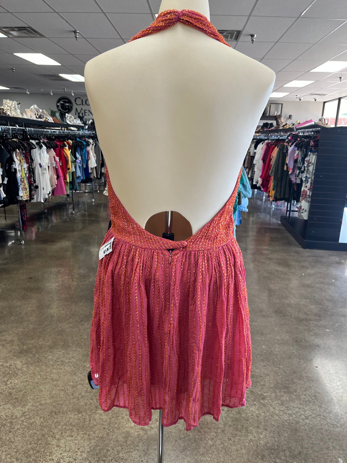 Dress Party Short By Free People In Orange & Pink, Size:M
