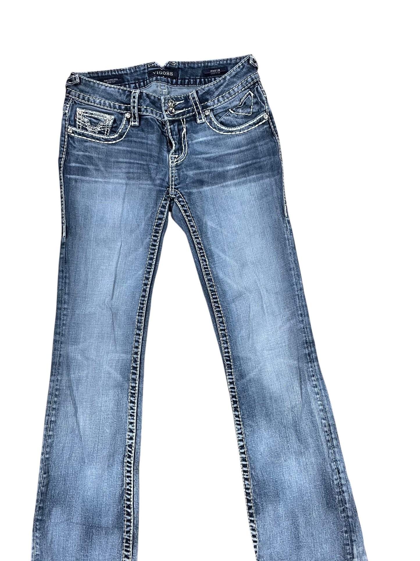 Jeans Boot Cut By Vigoss In Blue Denim, Size:6