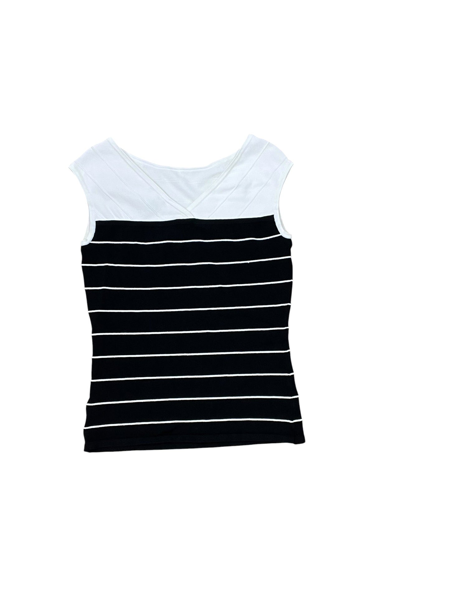 Top Sleeveless By White House Black Market In Black & White, Size:S