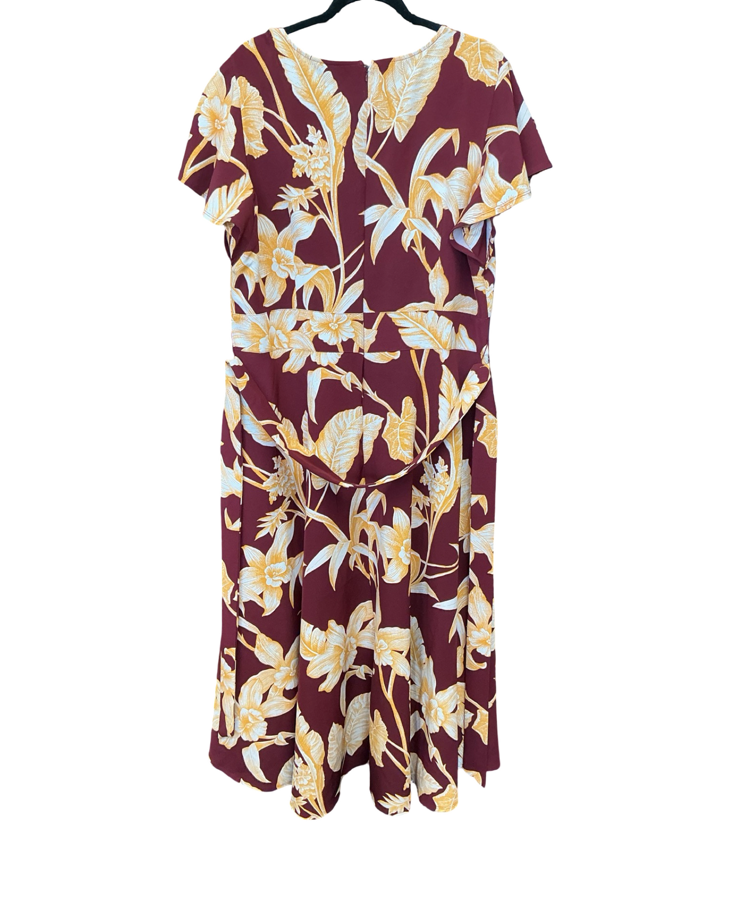 Dress Party Long By Lane Bryant In Red & Yellow, Size:2X