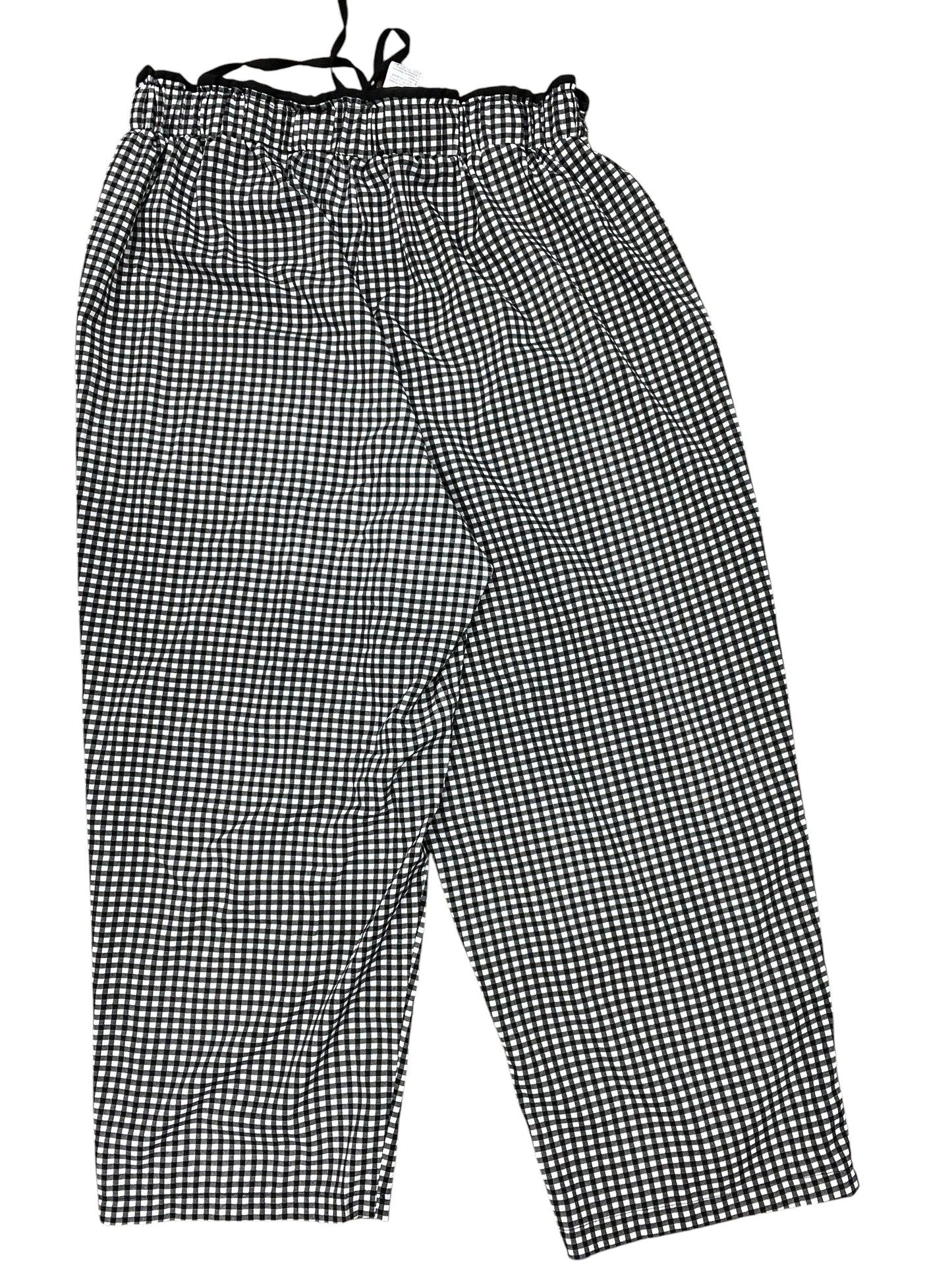 Pants Wide Leg By Shein In Black & White, Size:2X