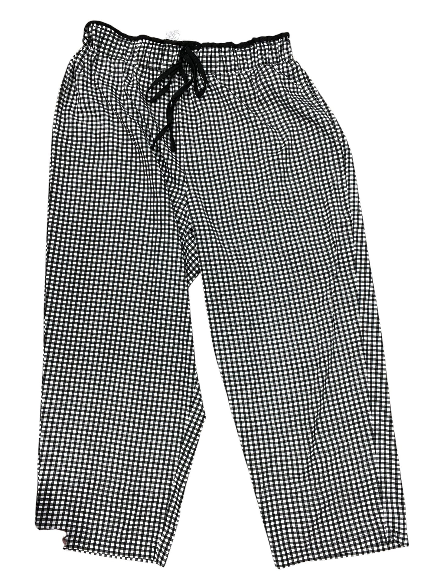Pants Wide Leg By Shein In Black & White, Size:2X