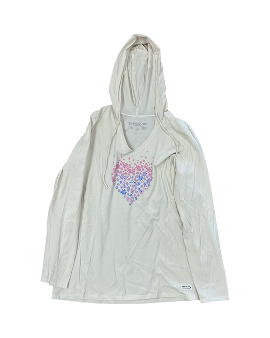 Top Ls By Life Is Good In Beige, Size:L