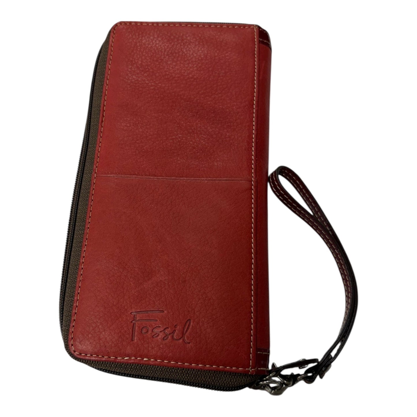 Wristlet By Fossil In Red, Size:Large