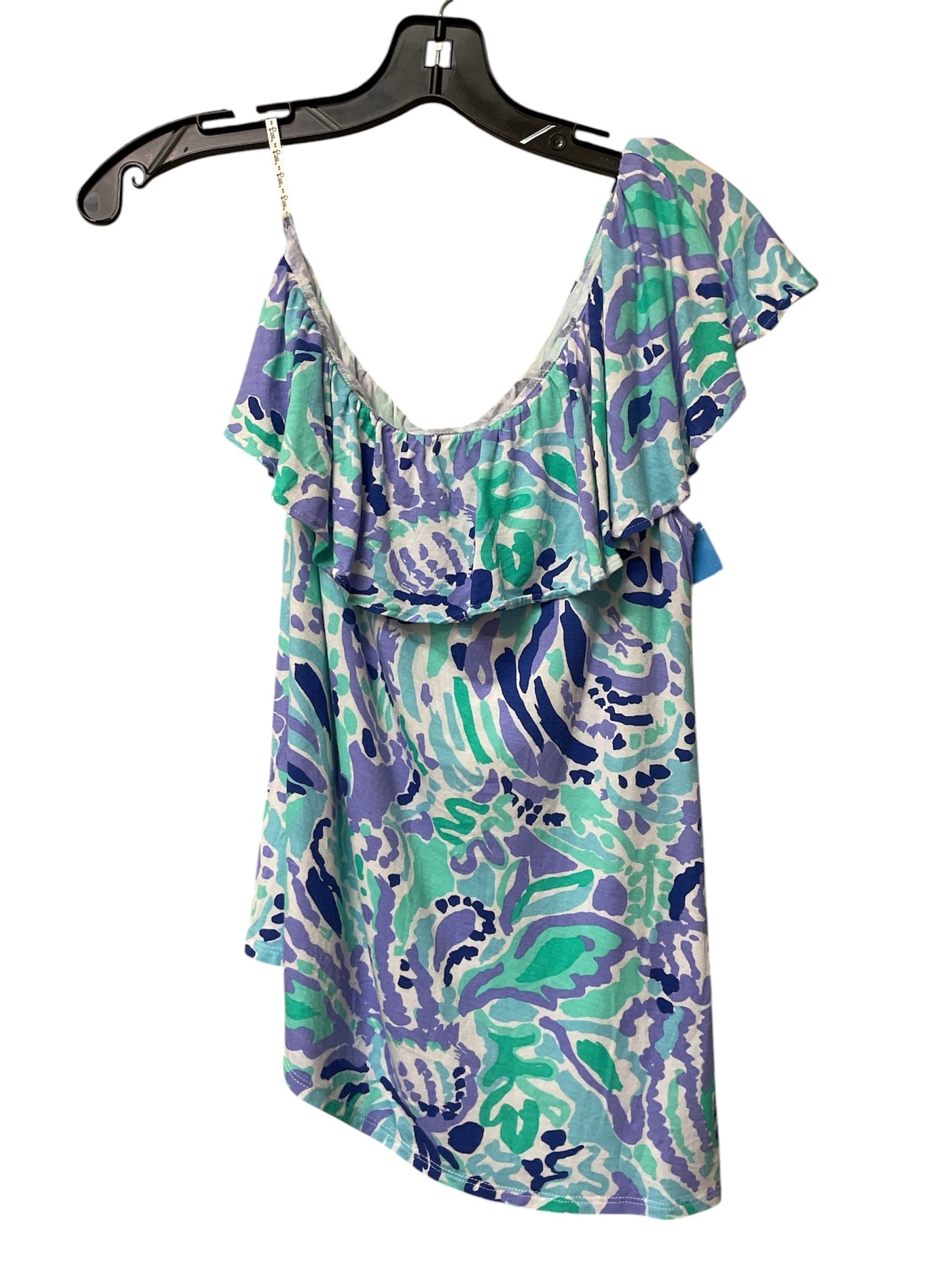 Top Sleeveless Designer By Lilly Pulitzer In Blue & Purple, Size:M
