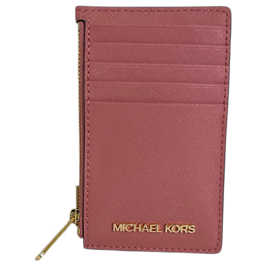 Id/Card Holder Designer By Michael Kors In Pink