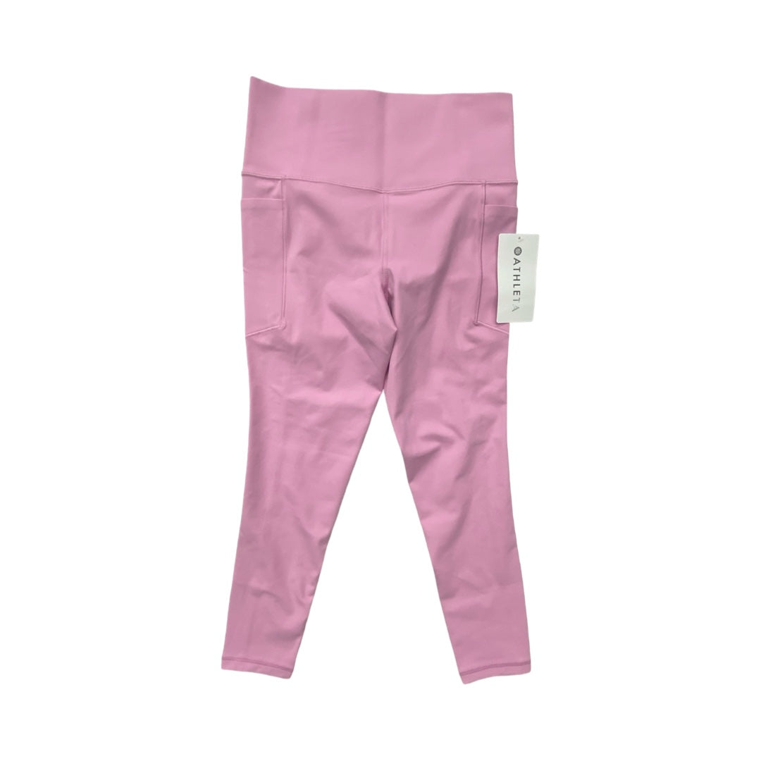 Athletic Leggings By Athleta In Pink, Size:S