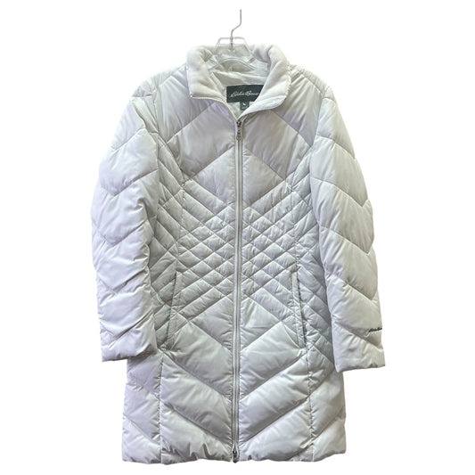 Coat Puffer & Quilted By Eddie Bauer In White, Size:S