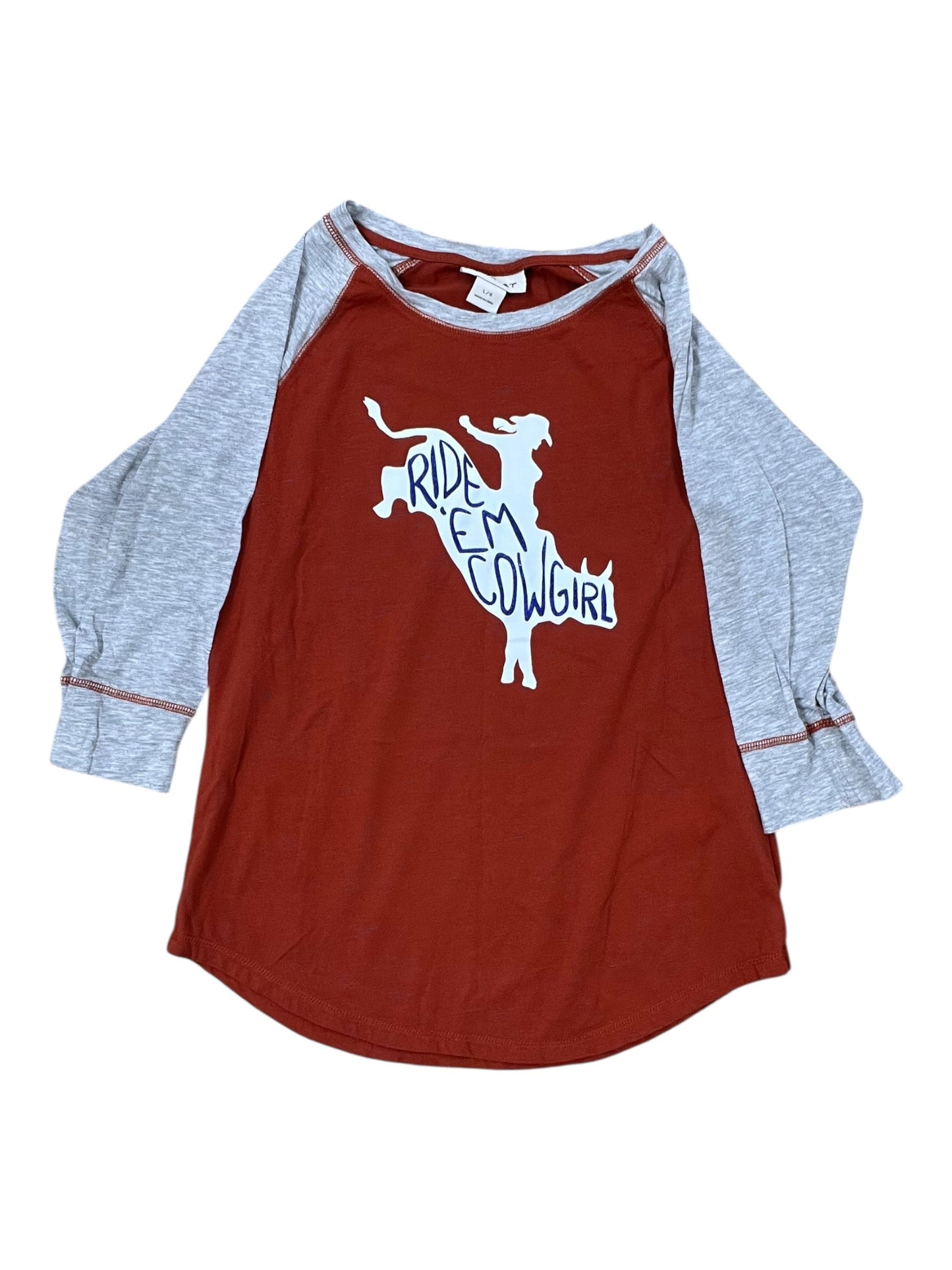 Top 3/4 Sleeve By Ariat In Orange, Size:L