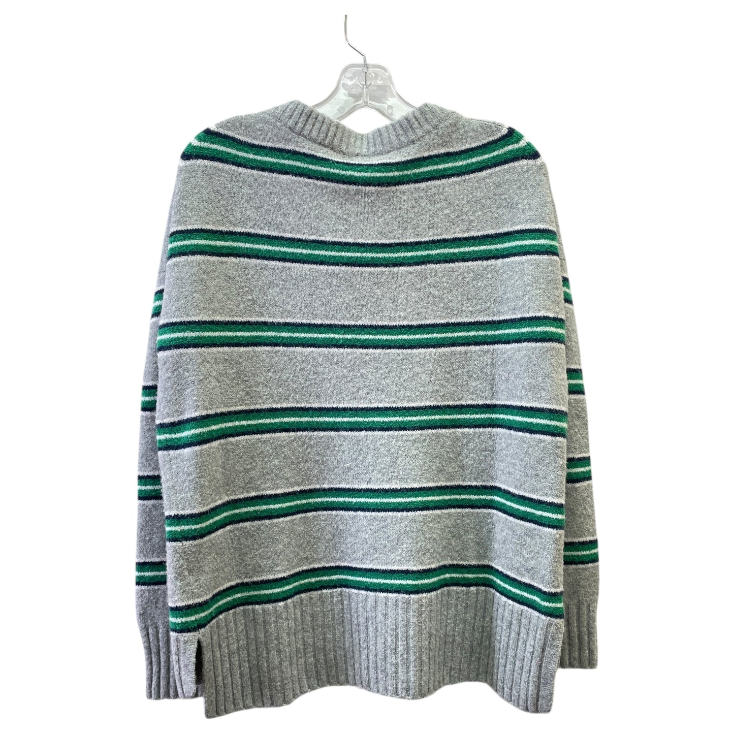 Sweater By J. Crew In Green & Grey, Size:S