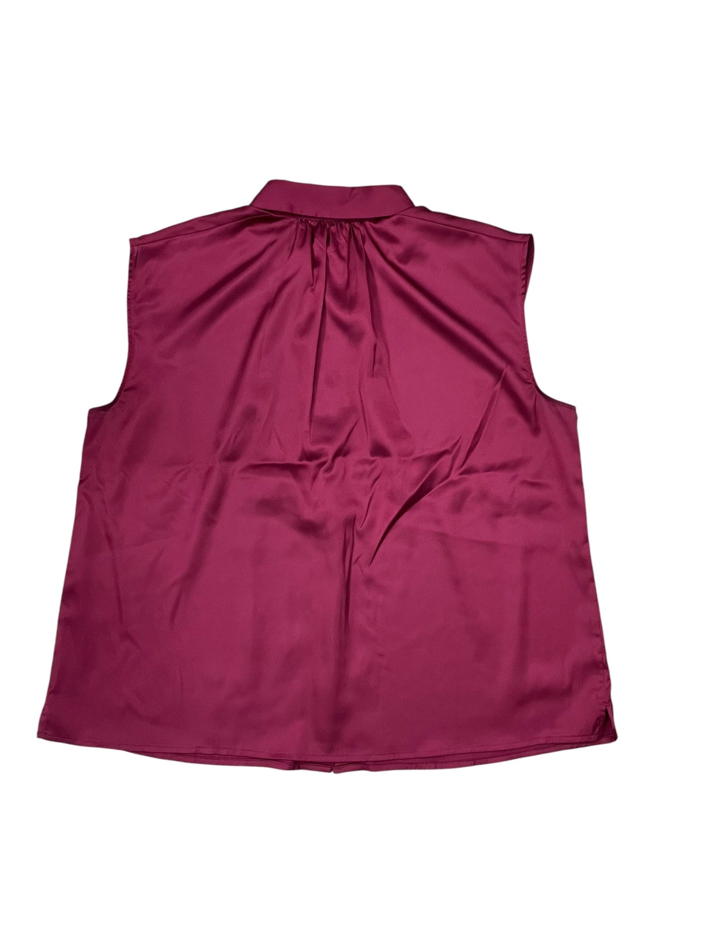 Top Sleeveless By Banana Republic In Red, Size:L