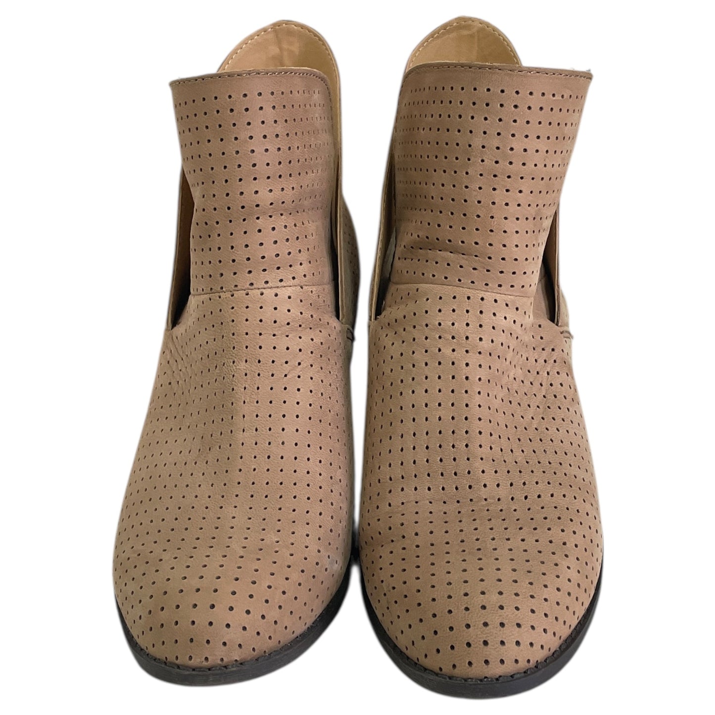Boots Ankle Heels By Me Too In Tan, Size:9