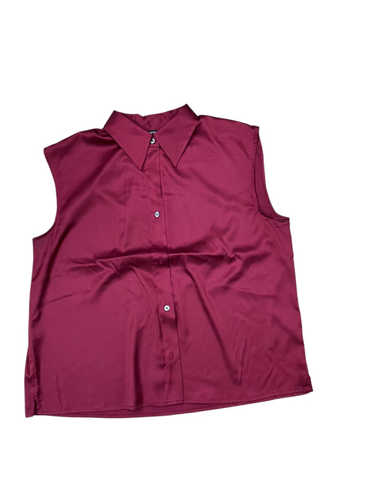 Top Sleeveless By Banana Republic In Red, Size:L