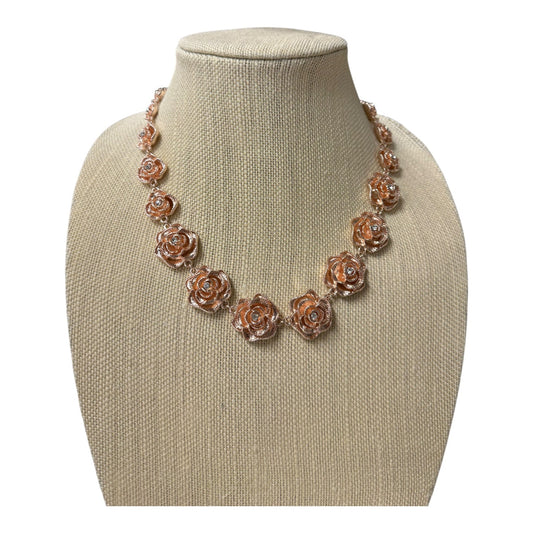 Necklace Statement By Charming Charlie In Rose Gold