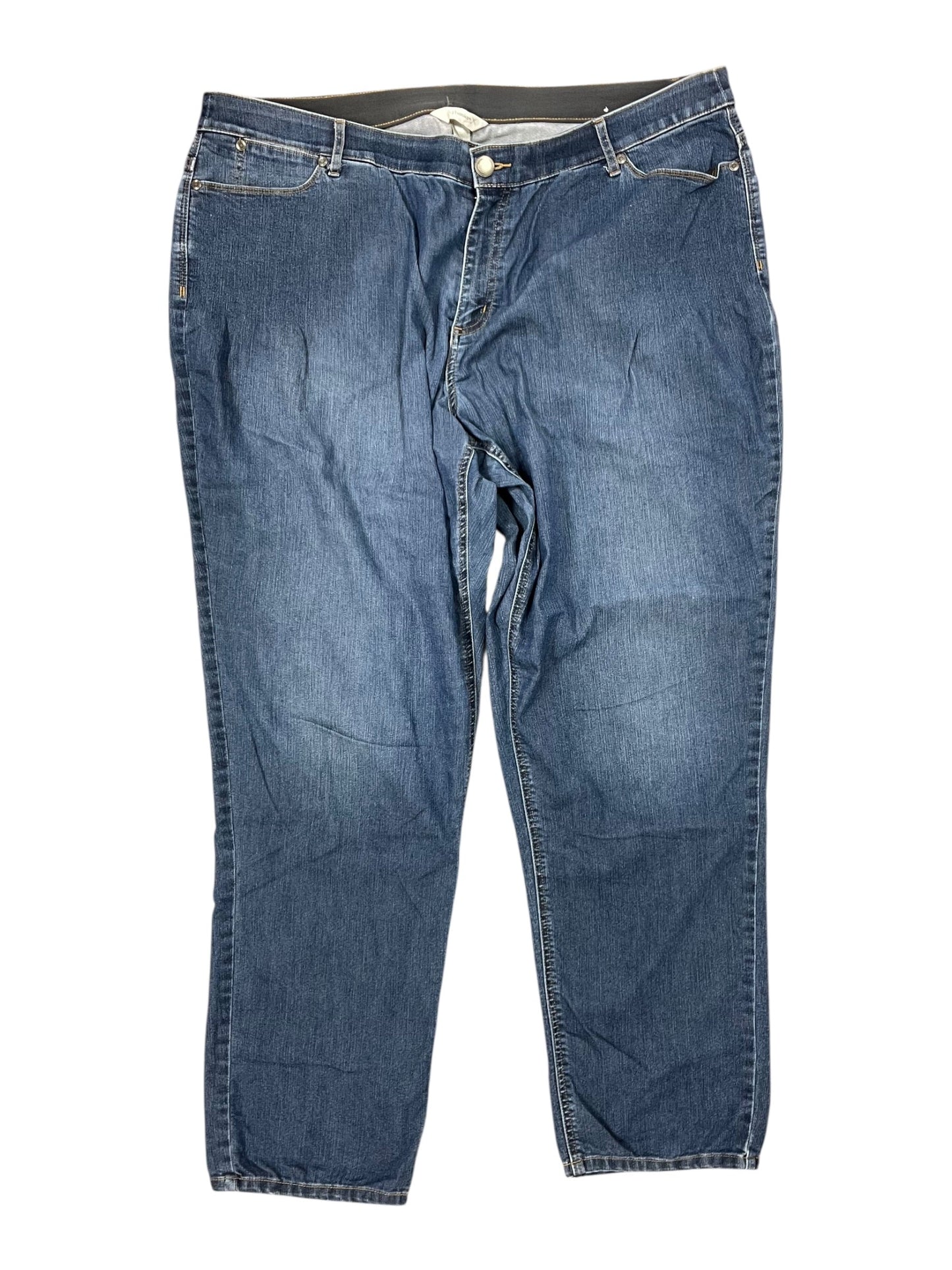 Jeans Jeggings By Cj Banks In Blue Denim, Size:20