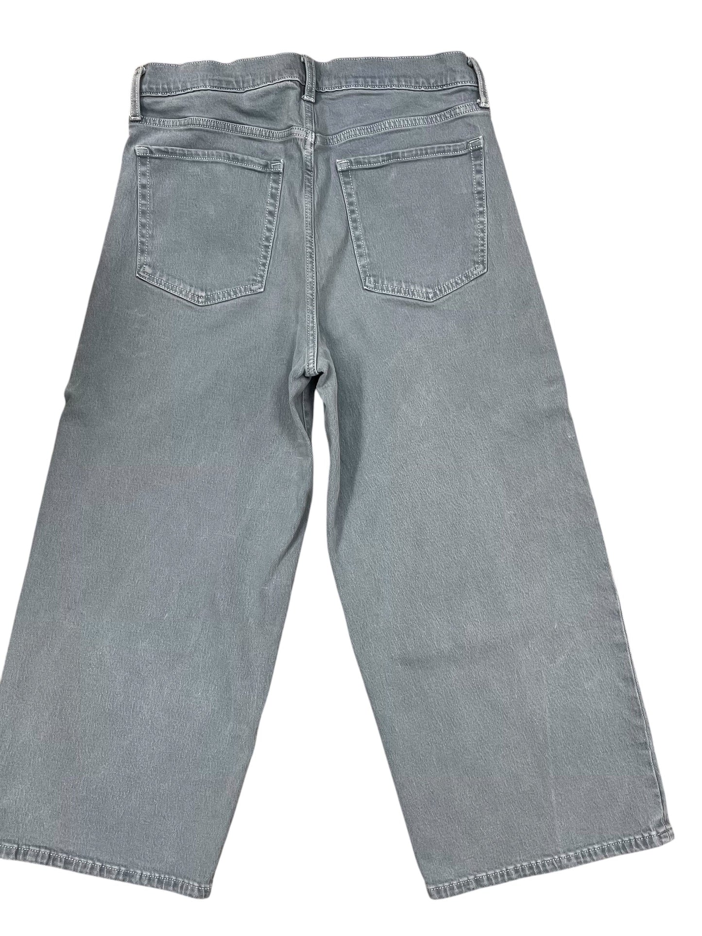 Jeans Wide Leg By Banana Republic In Blue Denim, Size:14