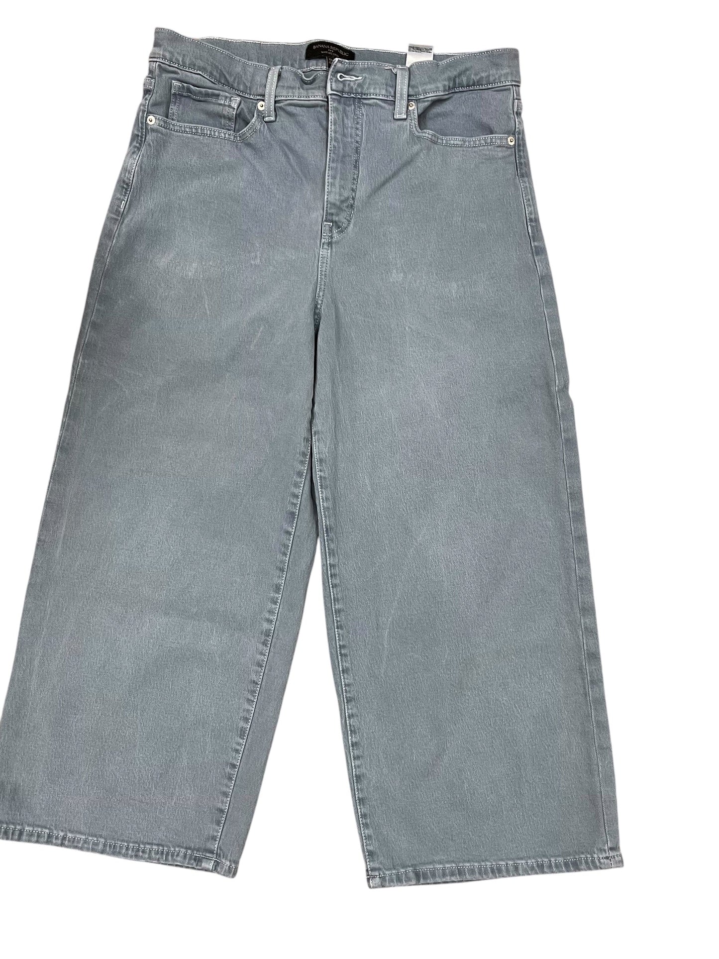 Jeans Wide Leg By Banana Republic In Blue Denim, Size:14