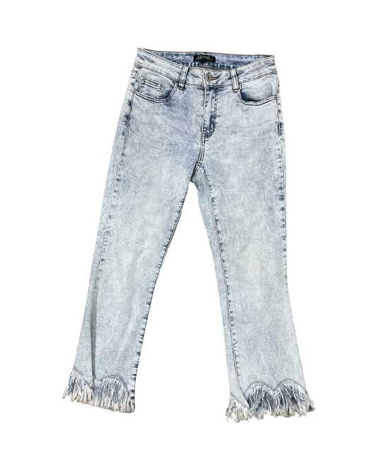 Jeans Straight By Charlie B In Blue Denim, Size:4
