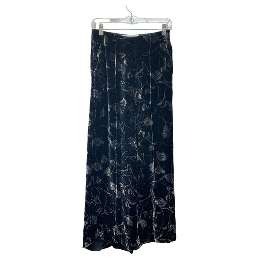 Pants Designer By Diane Von Furstenberg In Black & Purple, Size:2