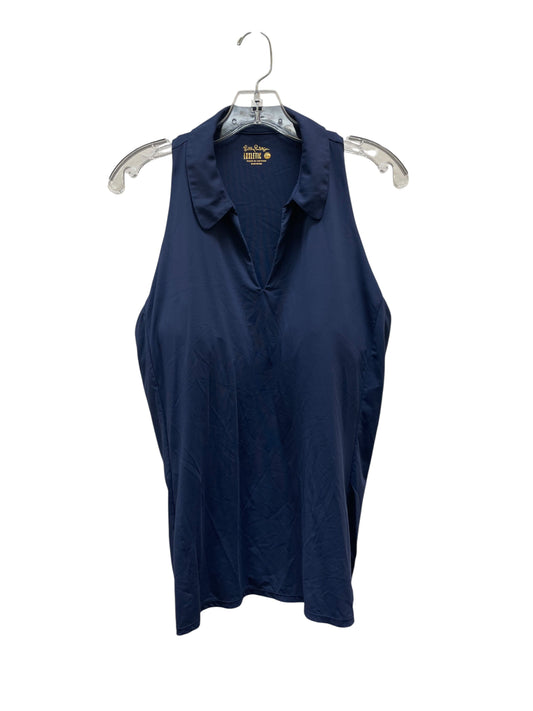Top Sleeveless Designer By Lilly Pulitzer In Blue, Size:Xl