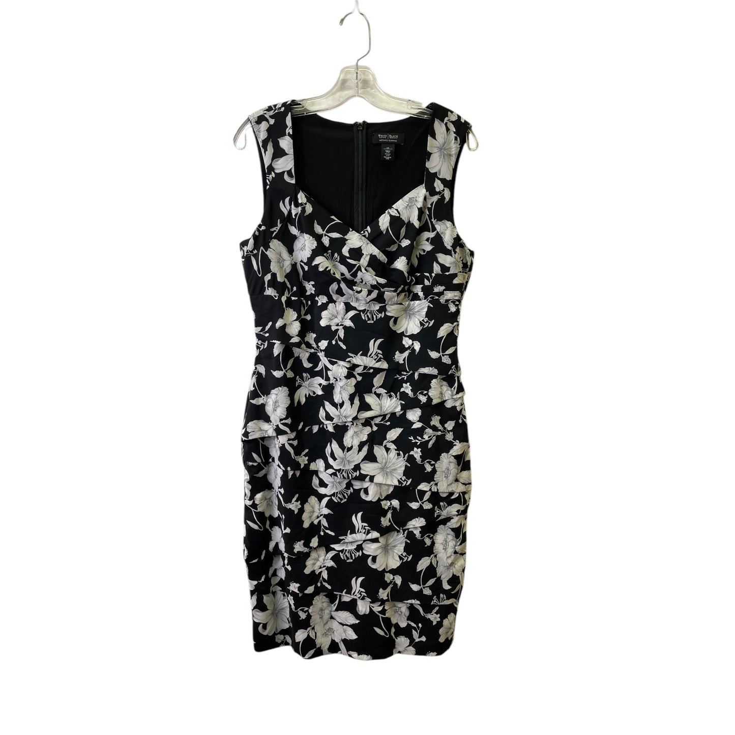 Dress Party Midi By White House Black Market In Black & White, Size:12