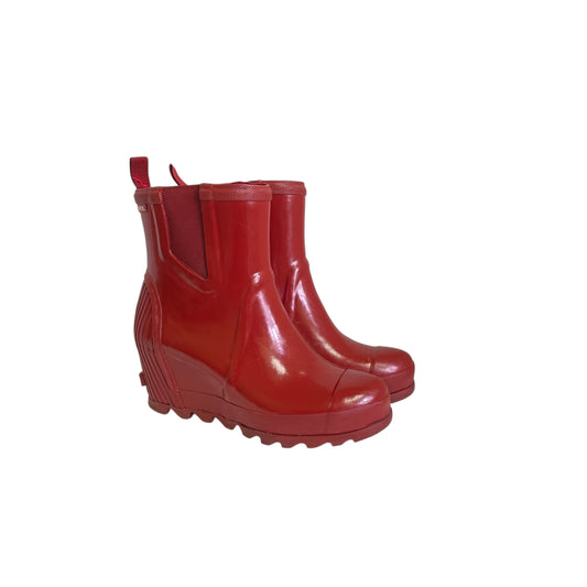 Boots Ankle Heels By Sorel In Red, Size:10
