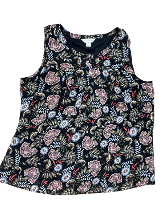 Top Sleeveless By Christopher And Banks In Black, Size:Xl