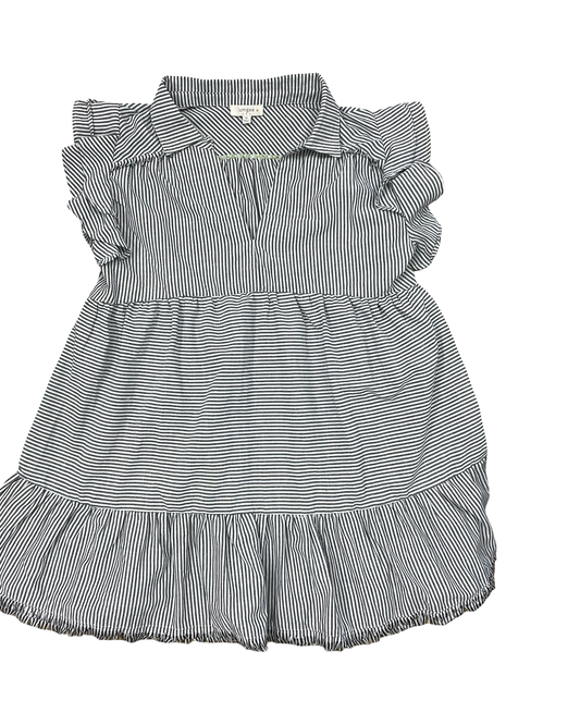 Dress Casual Maxi By Umgee In Grey & White, Size:1X