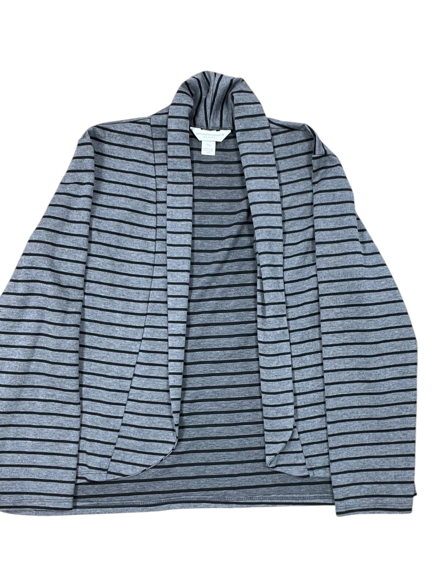 Cardigan By Christopher And Banks In Grey, Size:Xlp