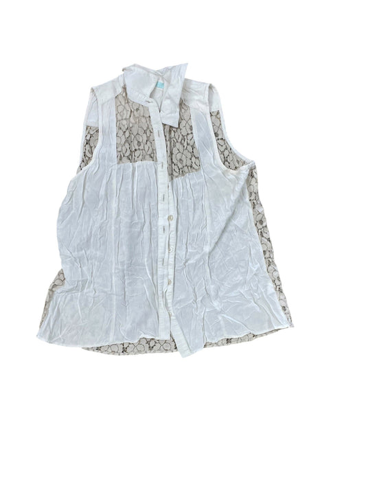 Top Sleeveless By Maurices In Cream, Size:Xl