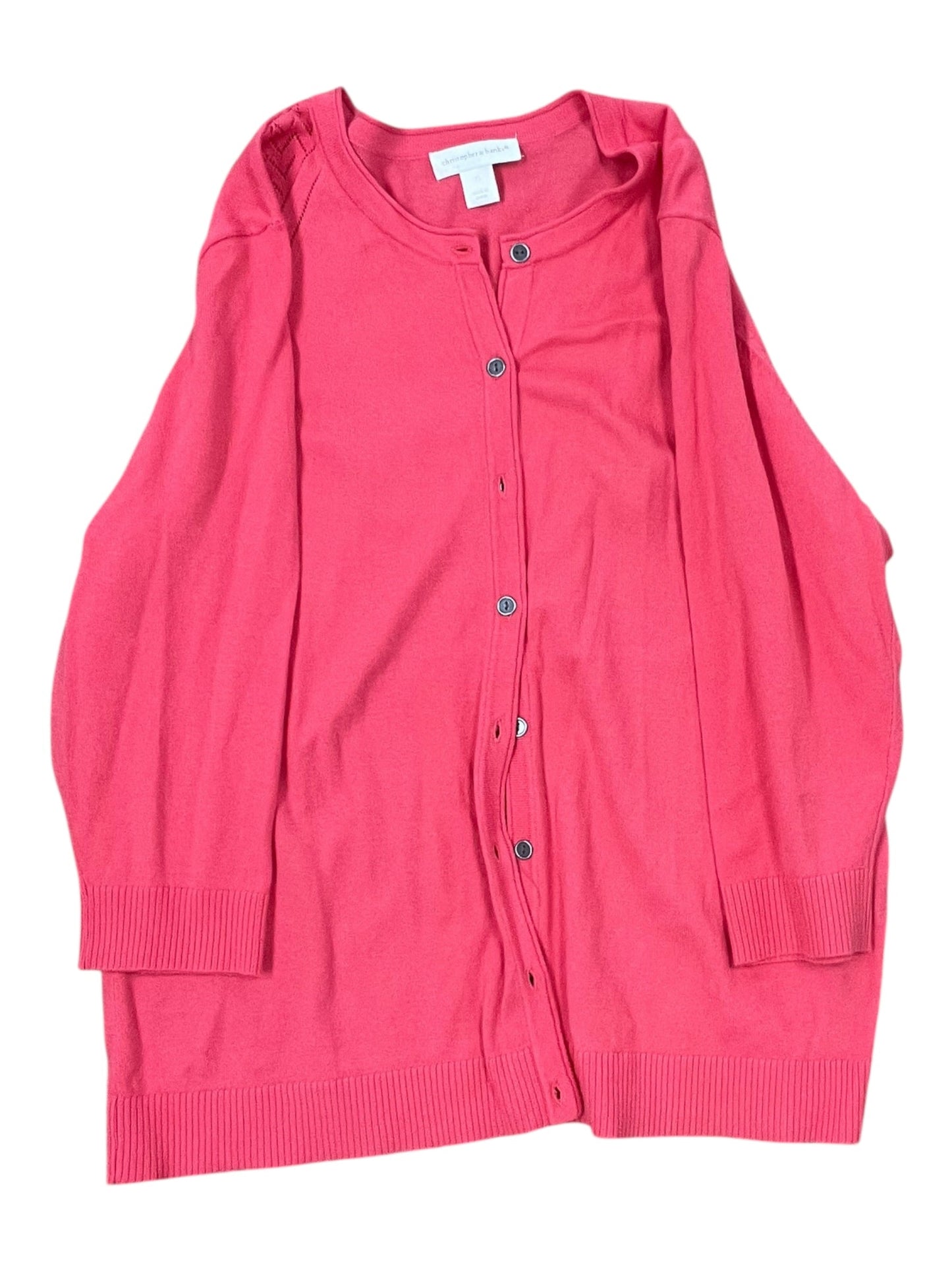 Cardigan By Christopher And Banks In Coral, Size:Xl