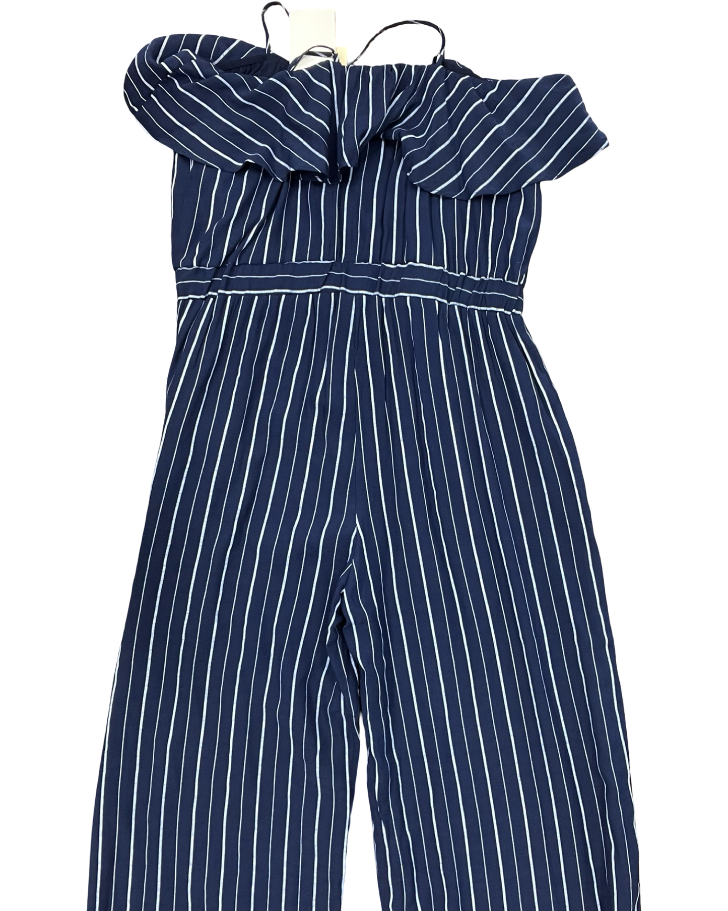 Jumpsuit By Clothes Mentor In Blue & White, Size:L
