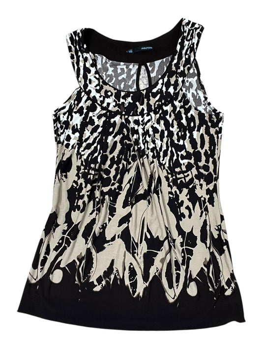 Top Sleeveless By Maurices In Brown & Cream, Size:S