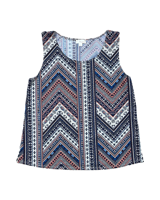 Top Sleeveless By Misha In Cream & Orange, Size:L