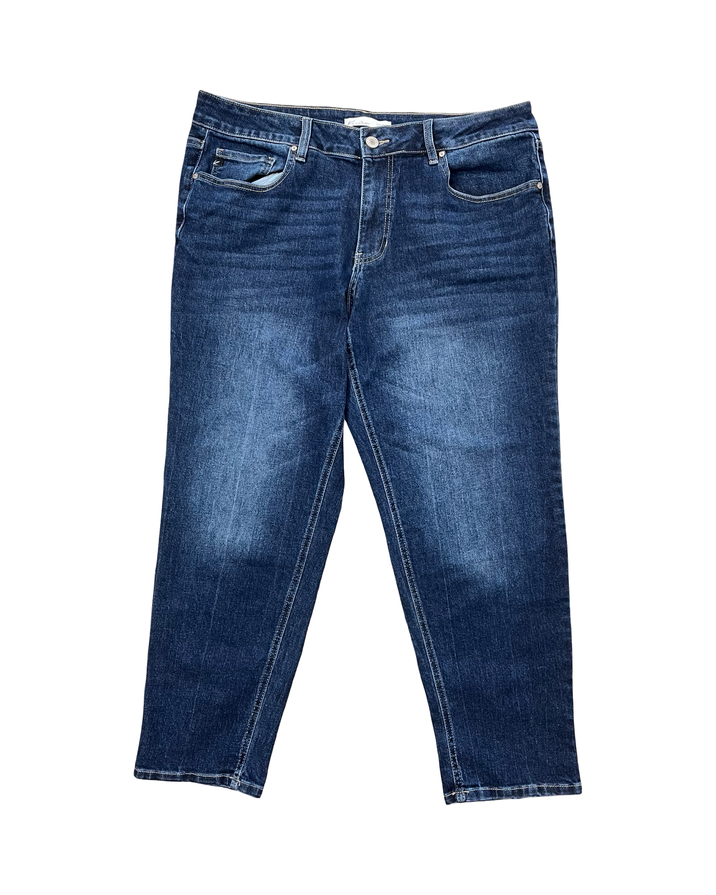 Jeans Straight By Kancan In Blue Denim, Size:18