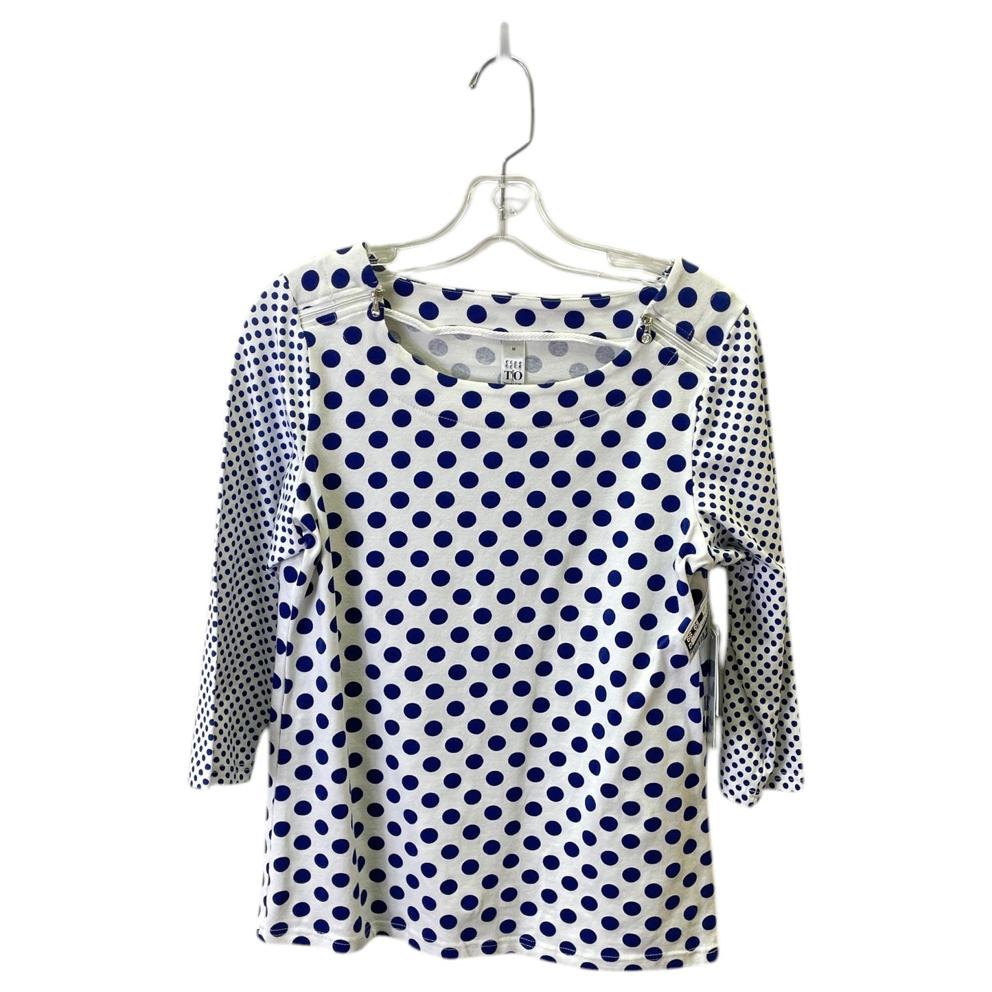 Top 3/4 Sleeve By Thomas&Olivia In White, Size:M