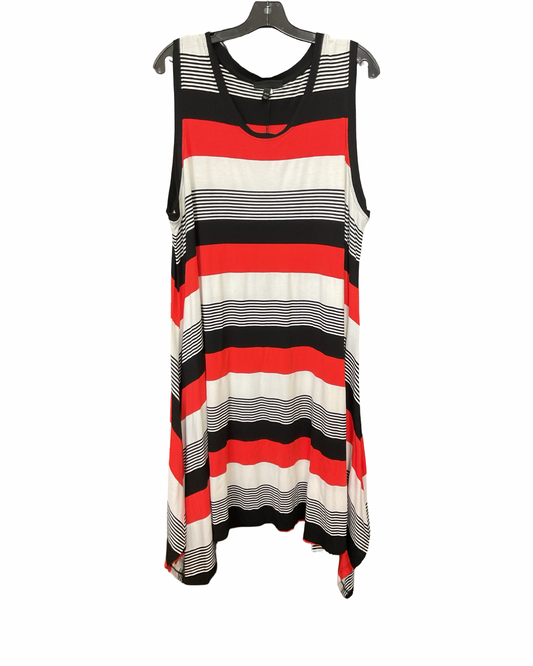 Dress Casual Midi By Lane Bryant In Black & Red, Size:3