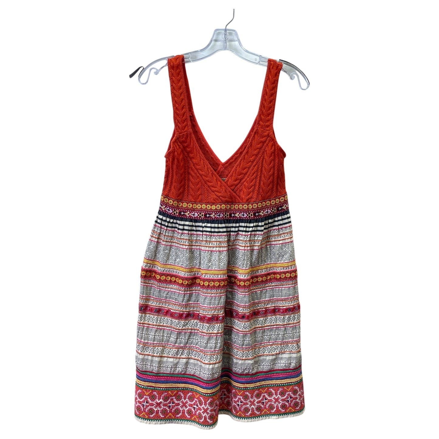 Dress Casual Short By Free People In Orange & Yellow, Size:M