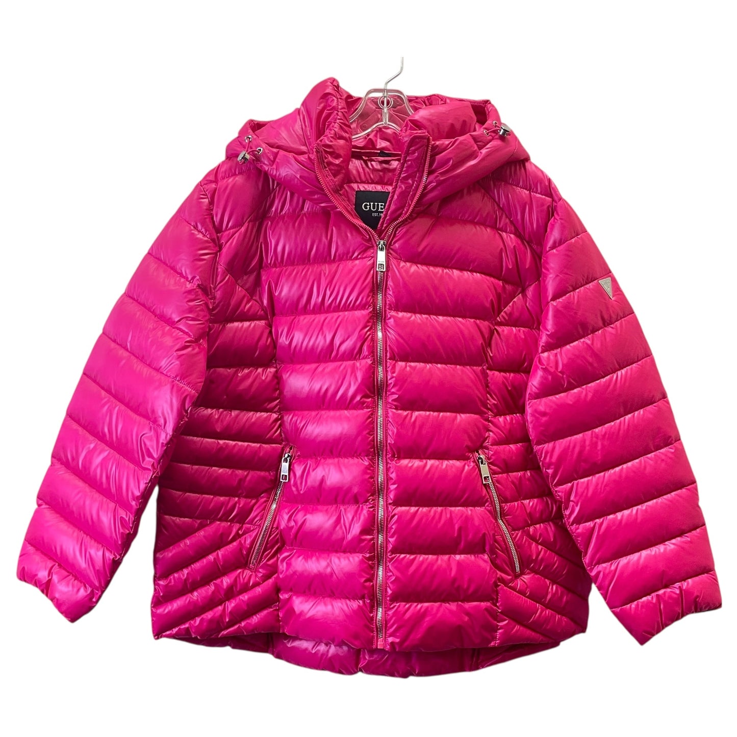 Jacket Puffer & Quilted By Guess In Pink, Size:2X